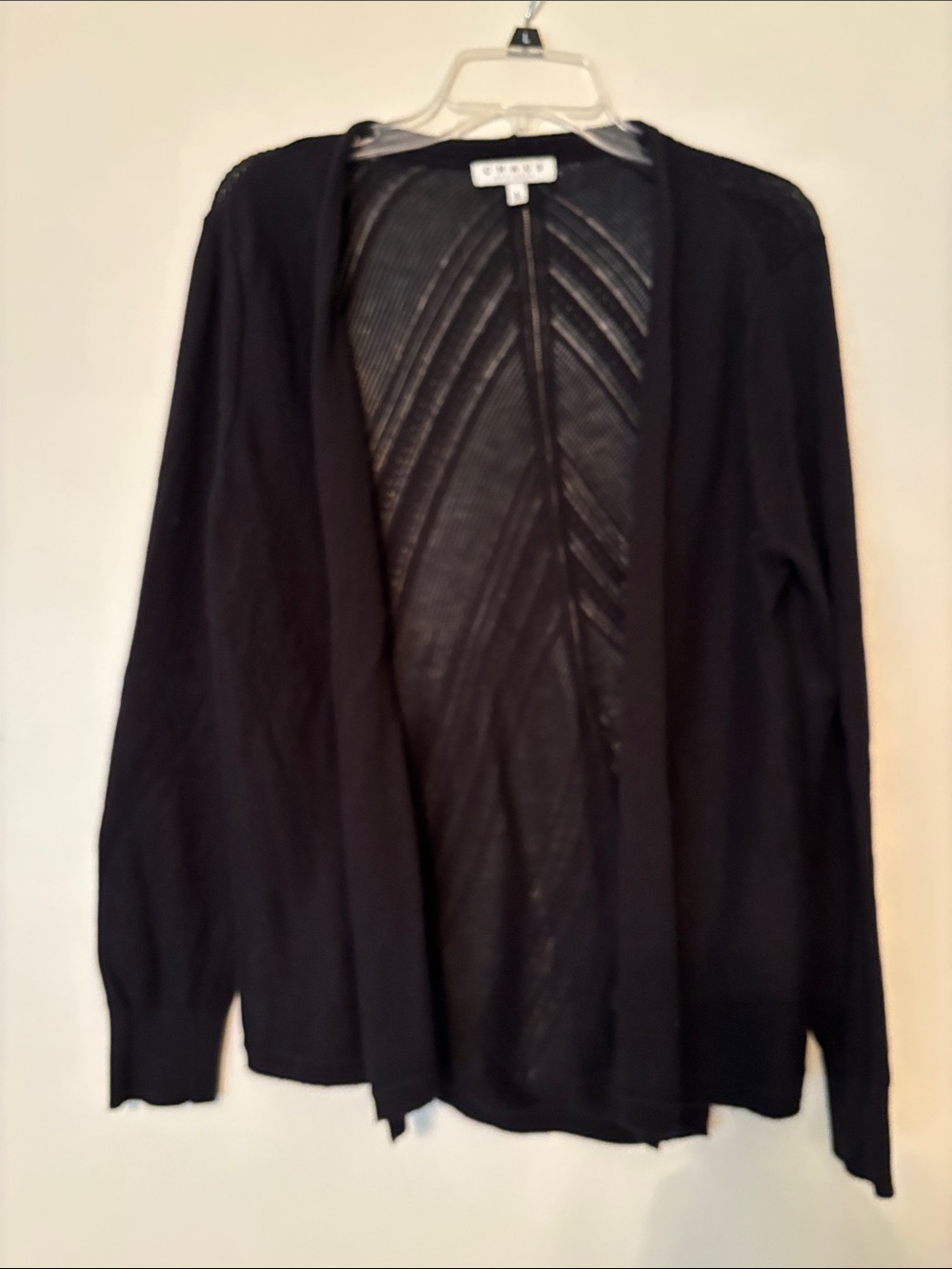 Chaus Black Open-Front Women’s Cardigan